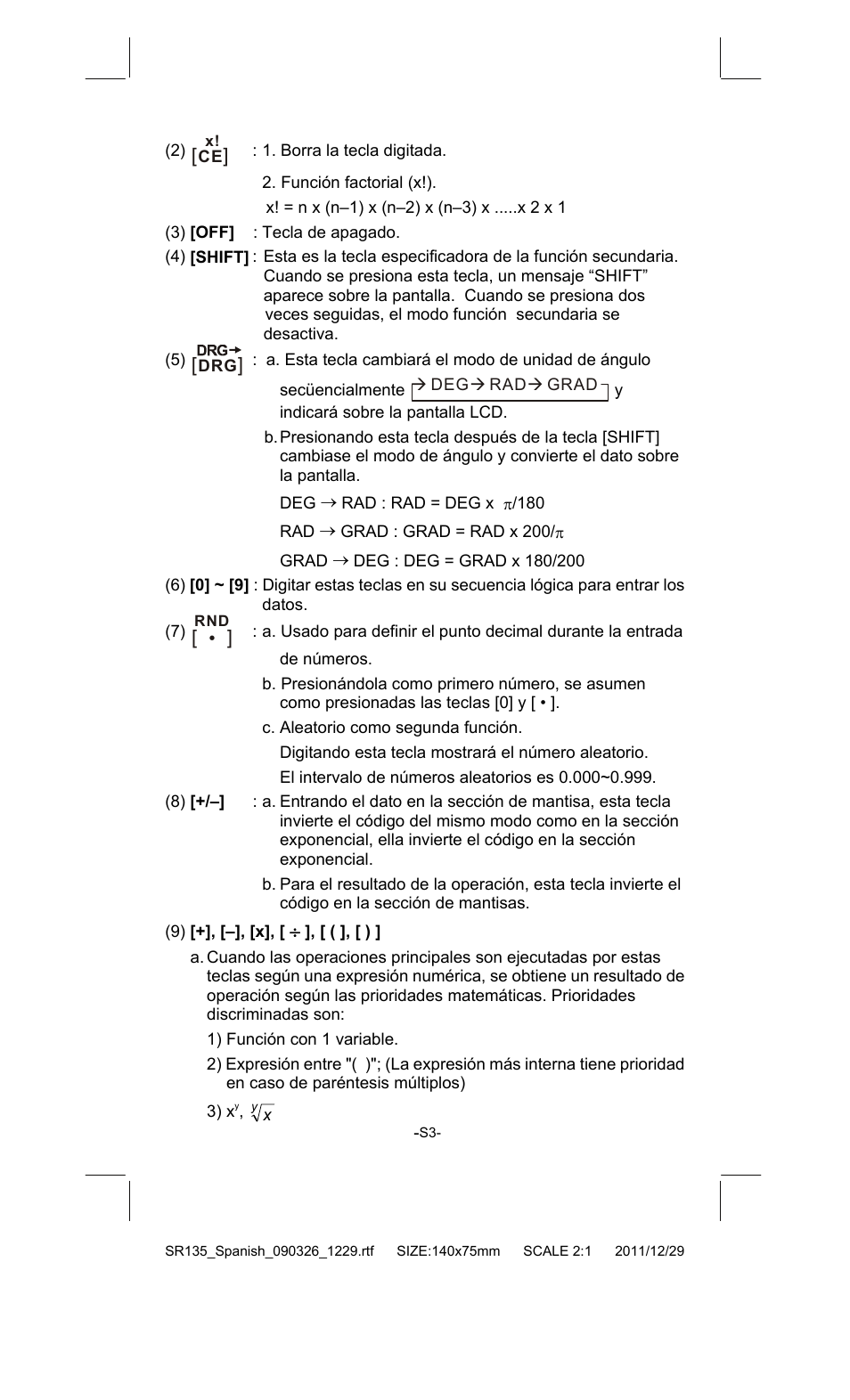 CITIZEN SR-135FRD User Manual | Page 22 / 111