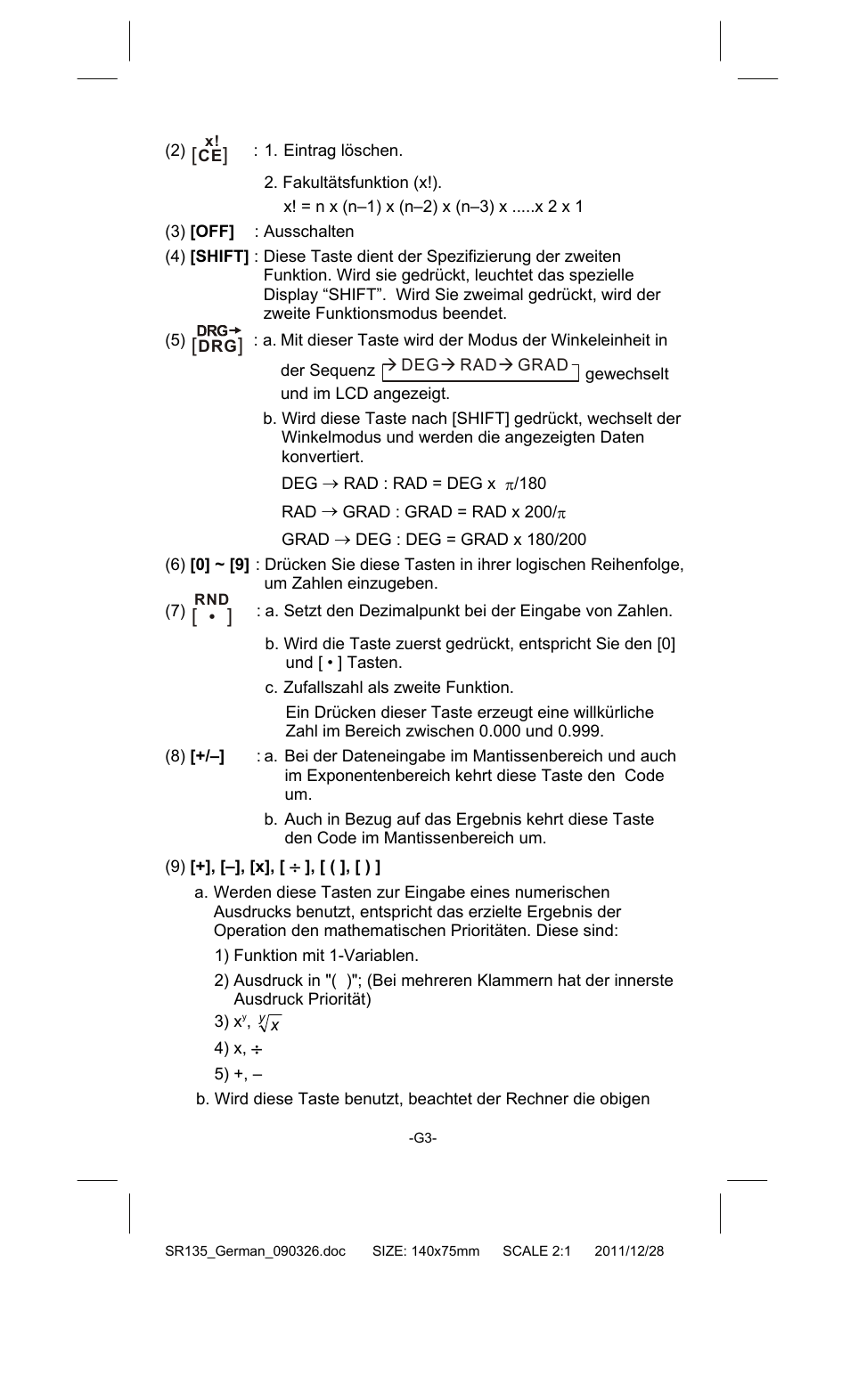 CITIZEN SR-135FRD User Manual | Page 40 / 111