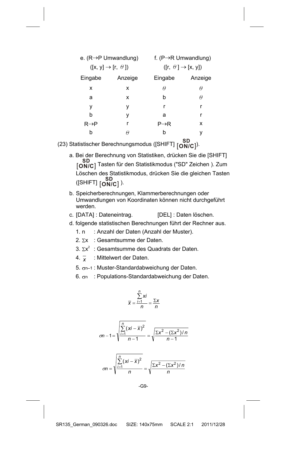 CITIZEN SR-135FRD User Manual | Page 46 / 111