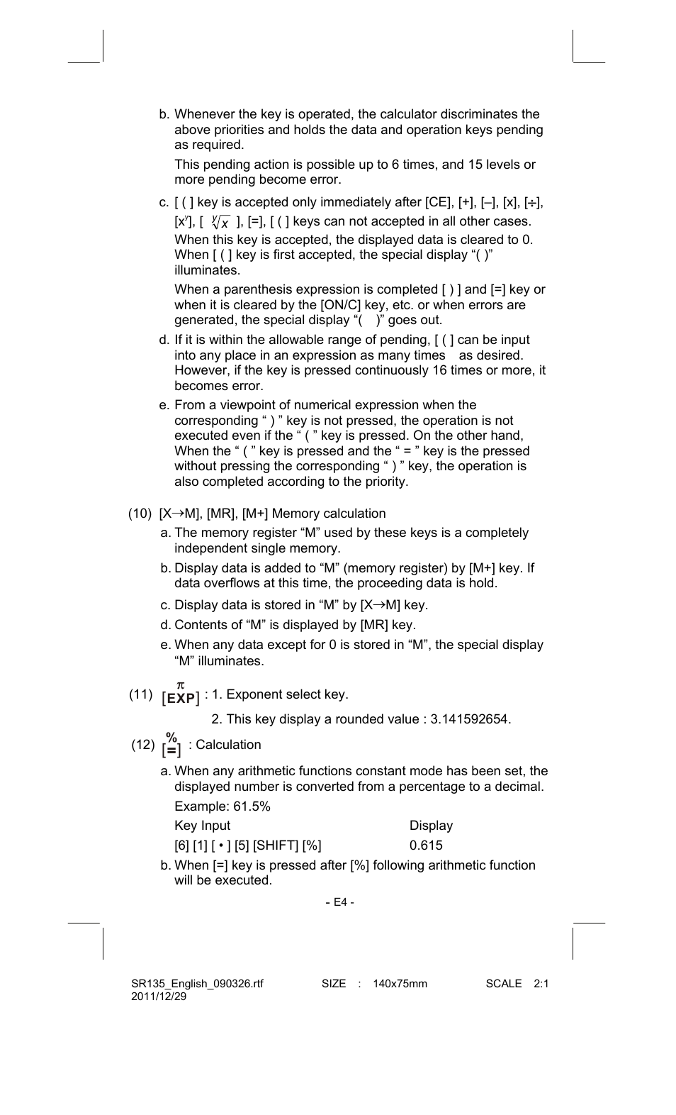 CITIZEN SR-135FRD User Manual | Page 5 / 111