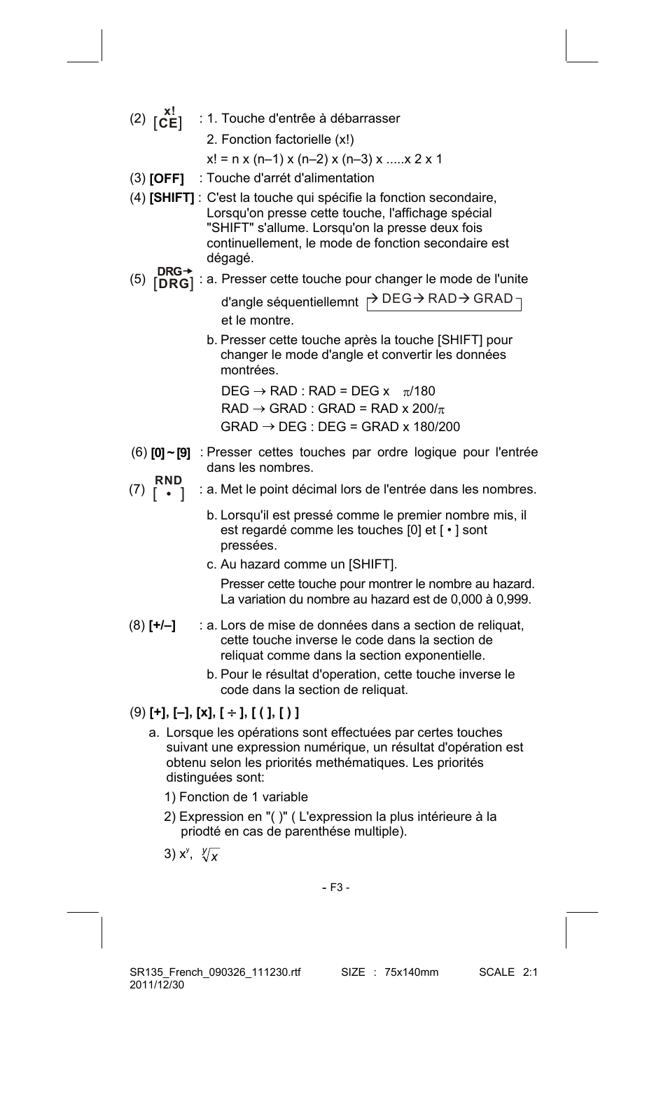 CITIZEN SR-135FRD User Manual | Page 58 / 111