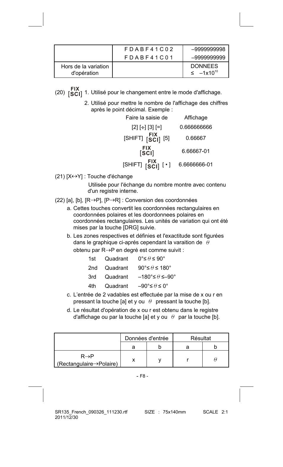 CITIZEN SR-135FRD User Manual | Page 63 / 111