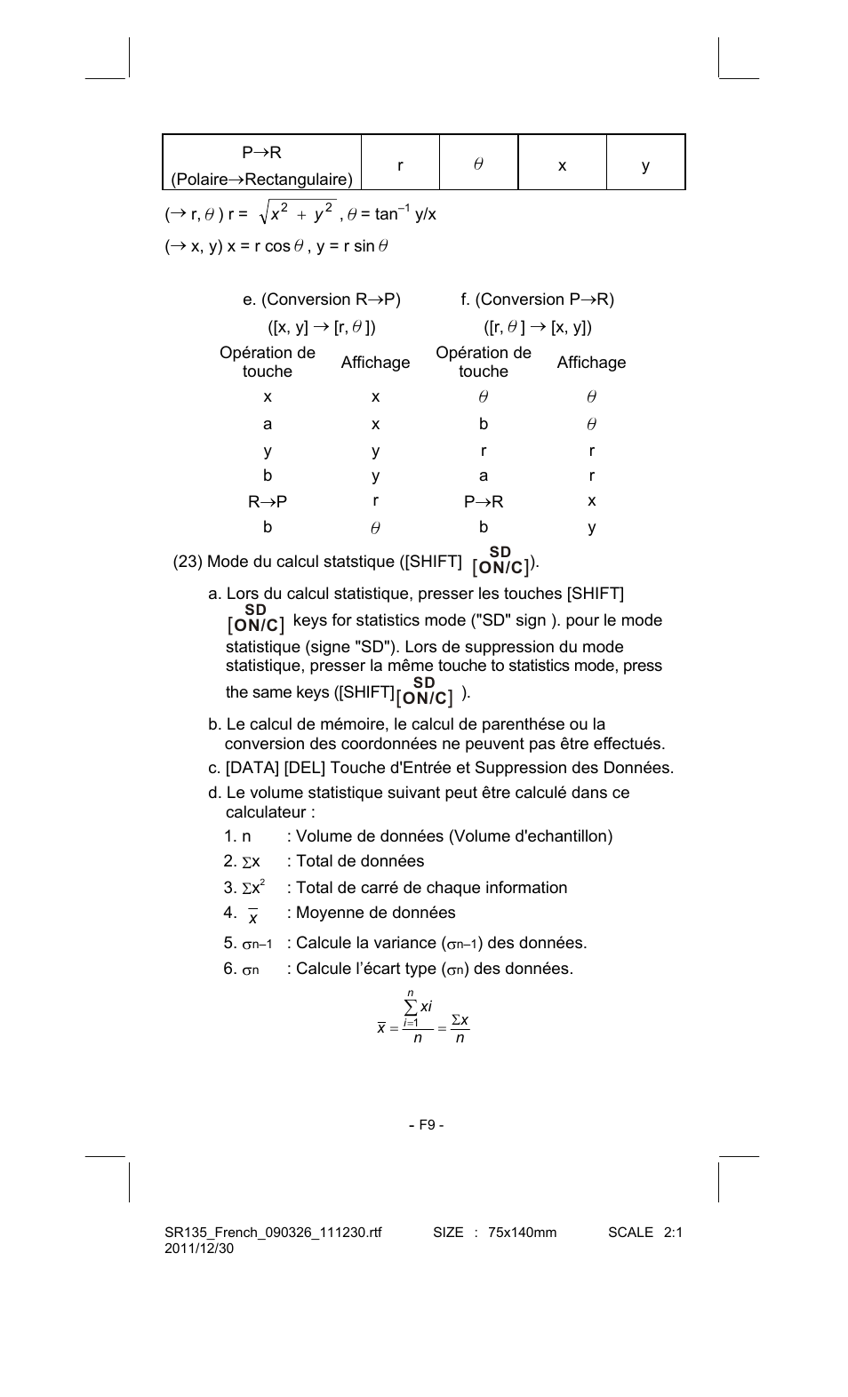 CITIZEN SR-135FRD User Manual | Page 64 / 111