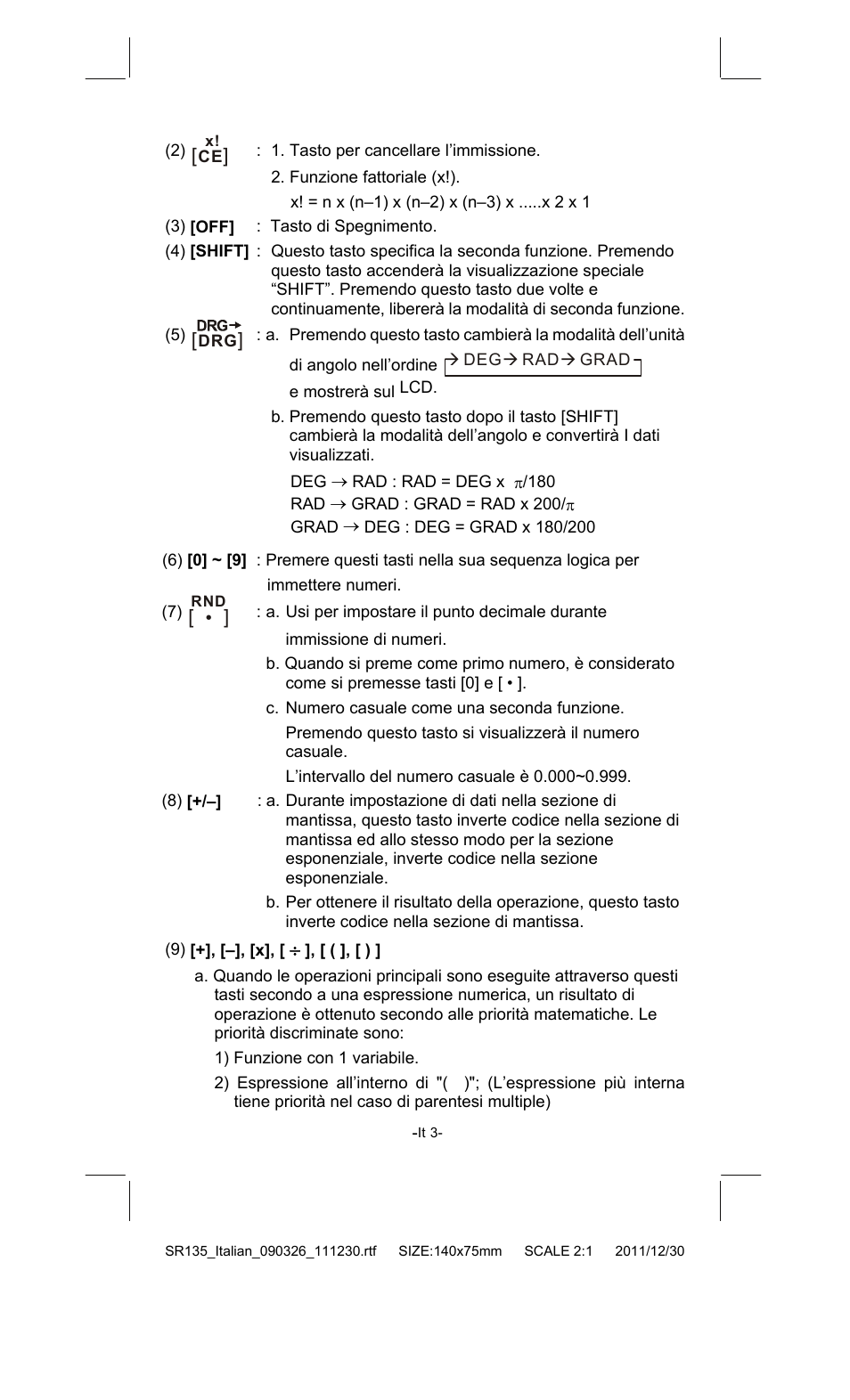 CITIZEN SR-135FRD User Manual | Page 76 / 111