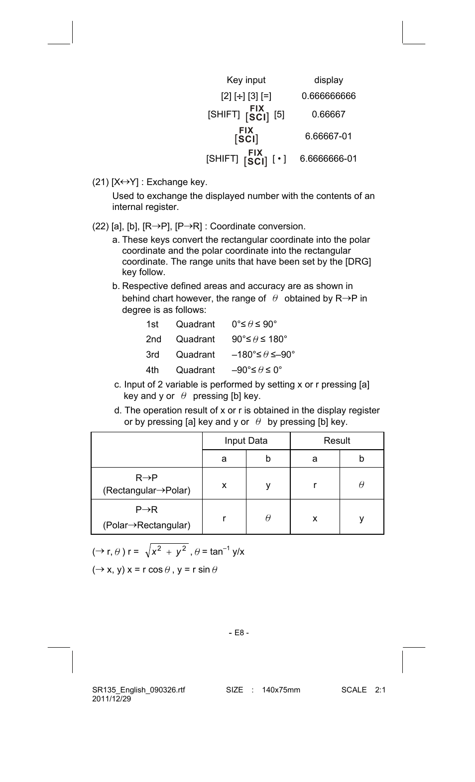 CITIZEN SR-135FRD User Manual | Page 9 / 111