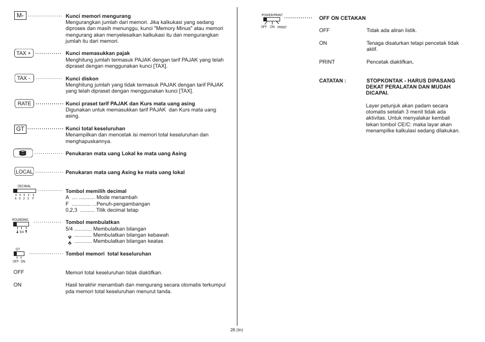 CITIZEN 520-DPA User Manual | Page 27 / 79