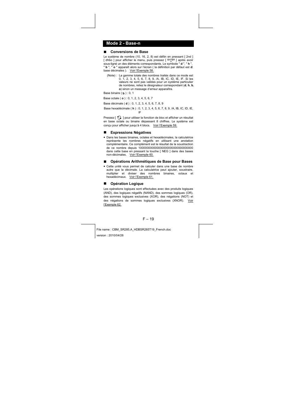 Mode 2 - base-n | CITIZEN SRP-285N User Manual | Page 101 / 247