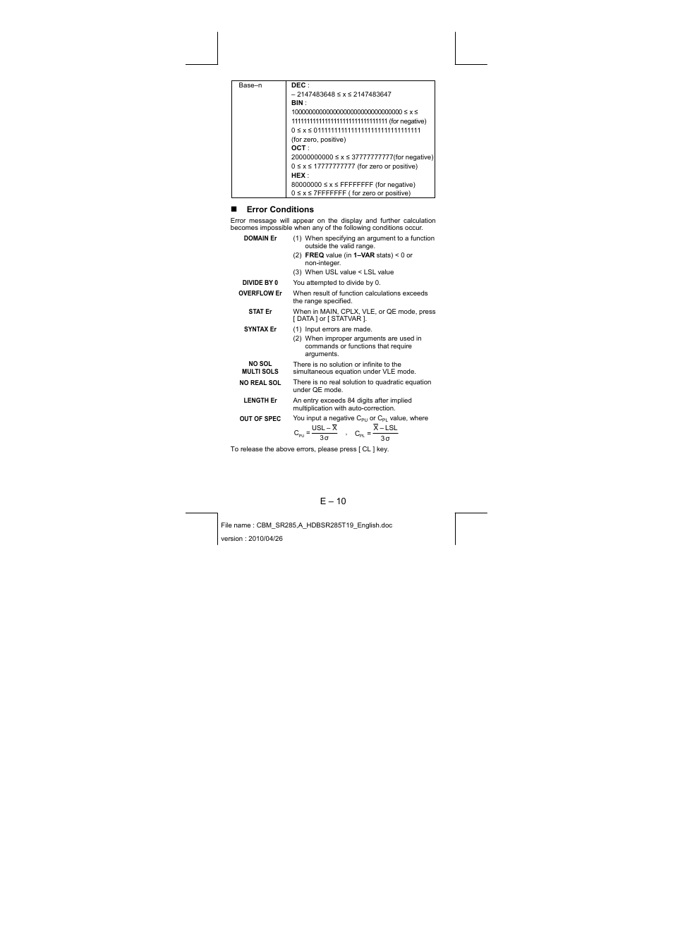 CITIZEN SRP-285N User Manual | Page 11 / 247