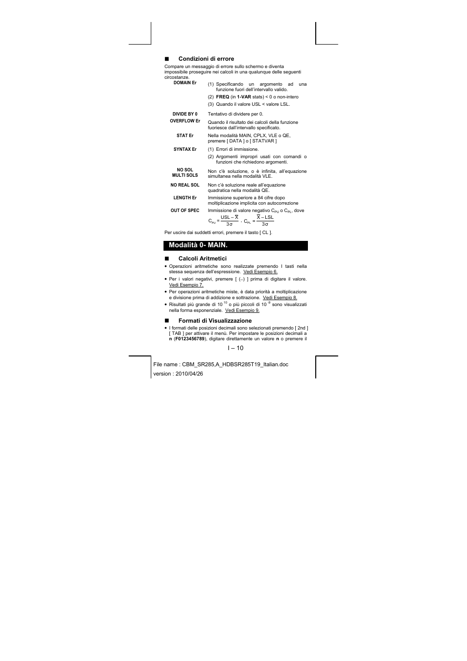 Modalità 0- main | CITIZEN SRP-285N User Manual | Page 112 / 247