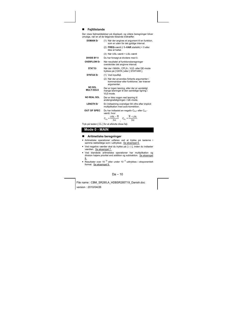 Mode 0 - main | CITIZEN SRP-285N User Manual | Page 153 / 247