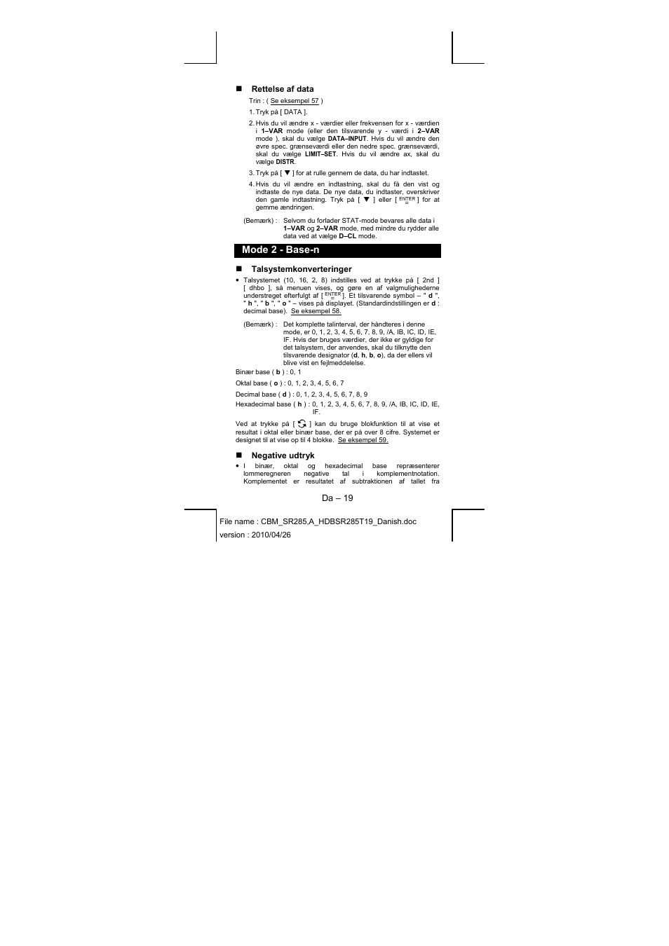 Mode 2 - base-n | CITIZEN SRP-285N User Manual | Page 162 / 247