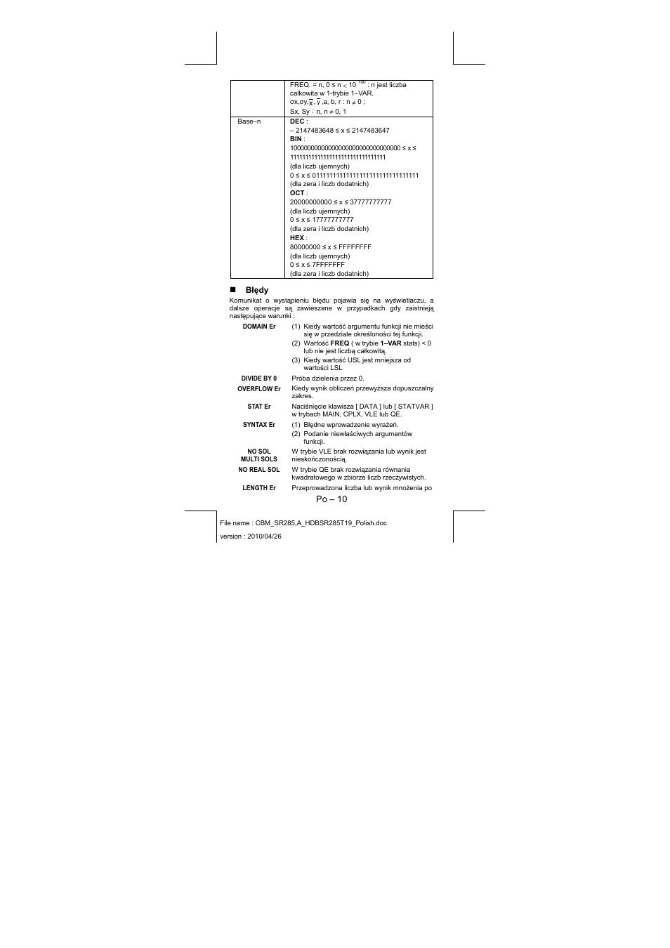 CITIZEN SRP-285N User Manual | Page 194 / 247