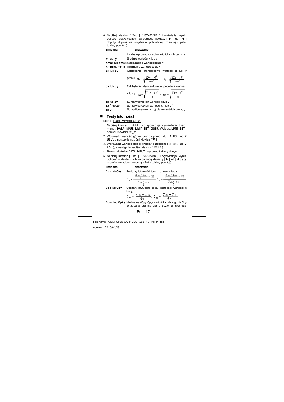 CITIZEN SRP-285N User Manual | Page 201 / 247