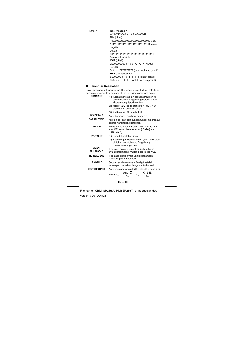 CITIZEN SRP-285N User Manual | Page 215 / 247