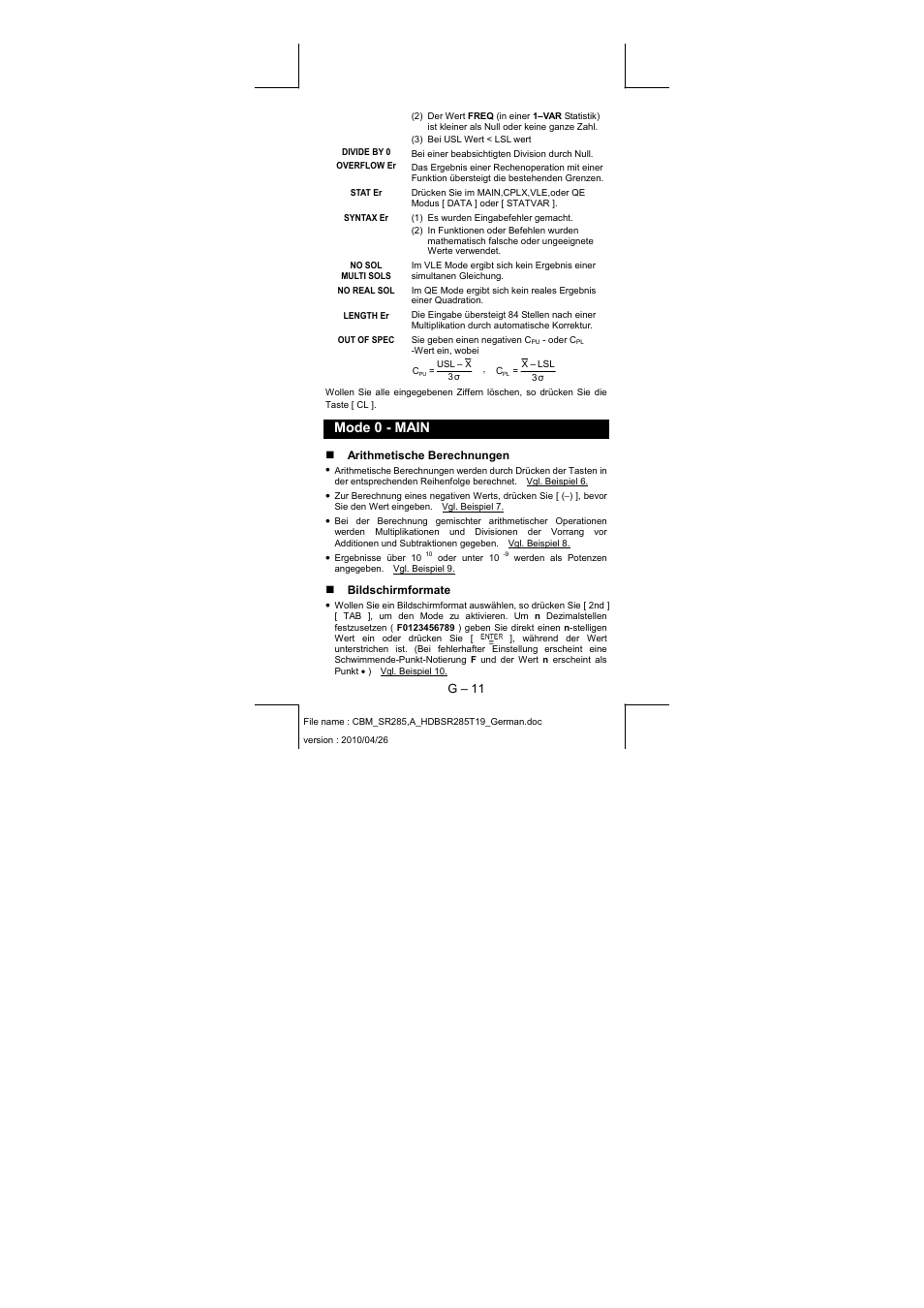 Mode 0 - main | CITIZEN SRP-285N User Manual | Page 72 / 247