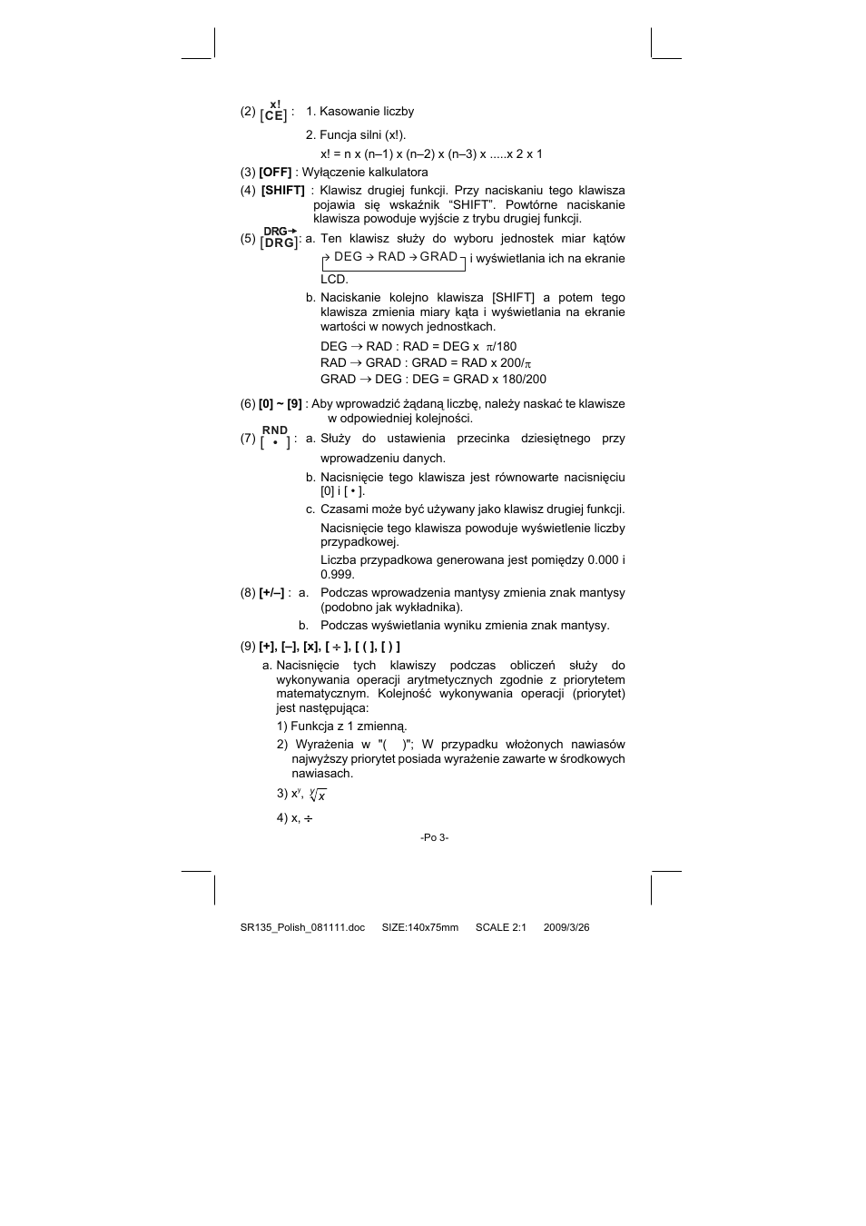 CITIZEN SR-135NPU User Manual | Page 165 / 182