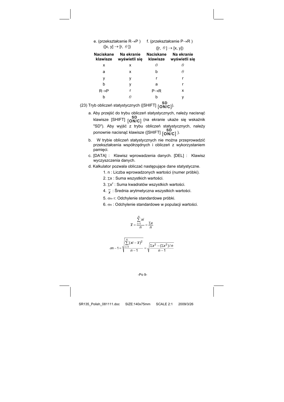 CITIZEN SR-135NPU User Manual | Page 171 / 182