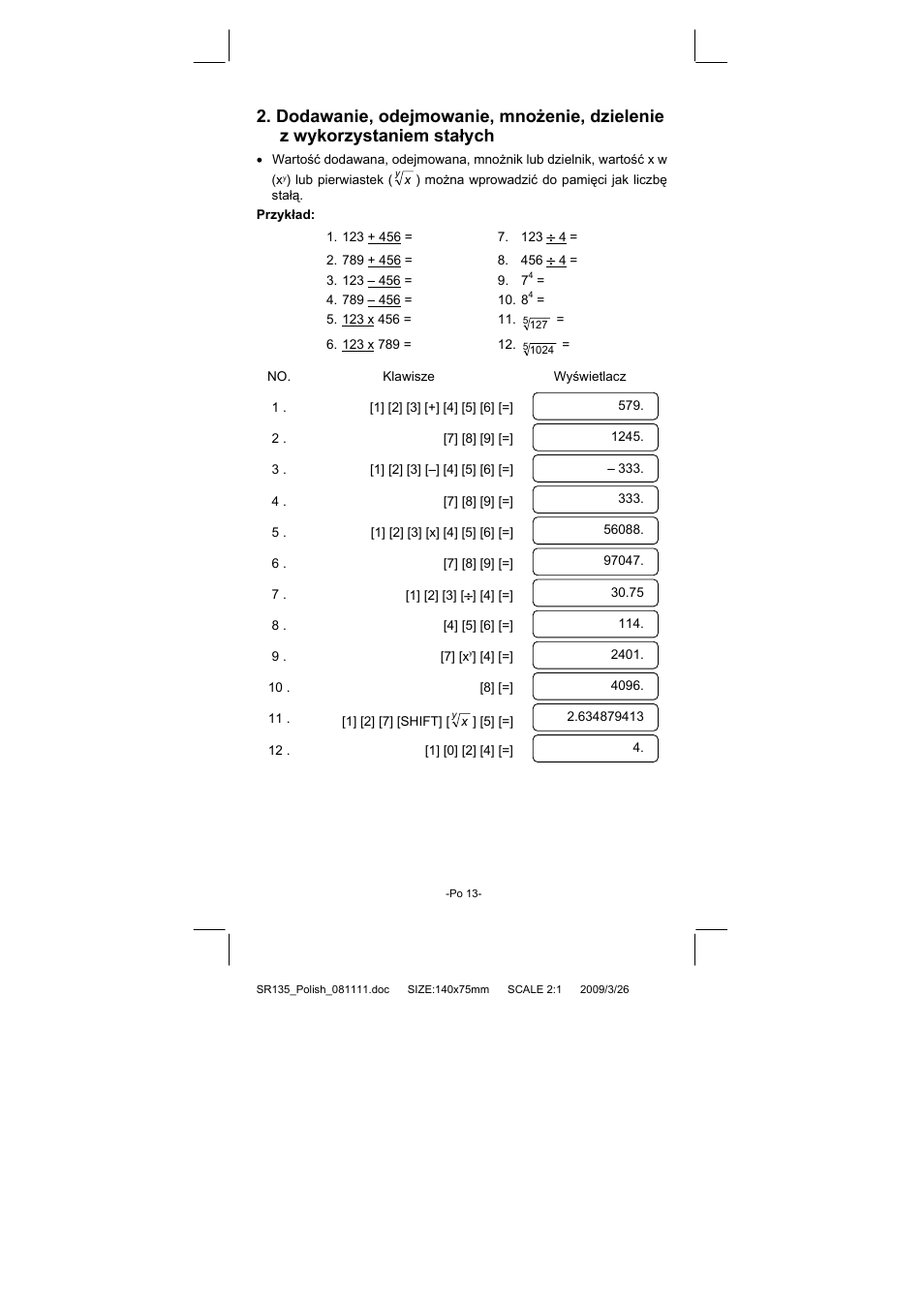 CITIZEN SR-135NPU User Manual | Page 175 / 182
