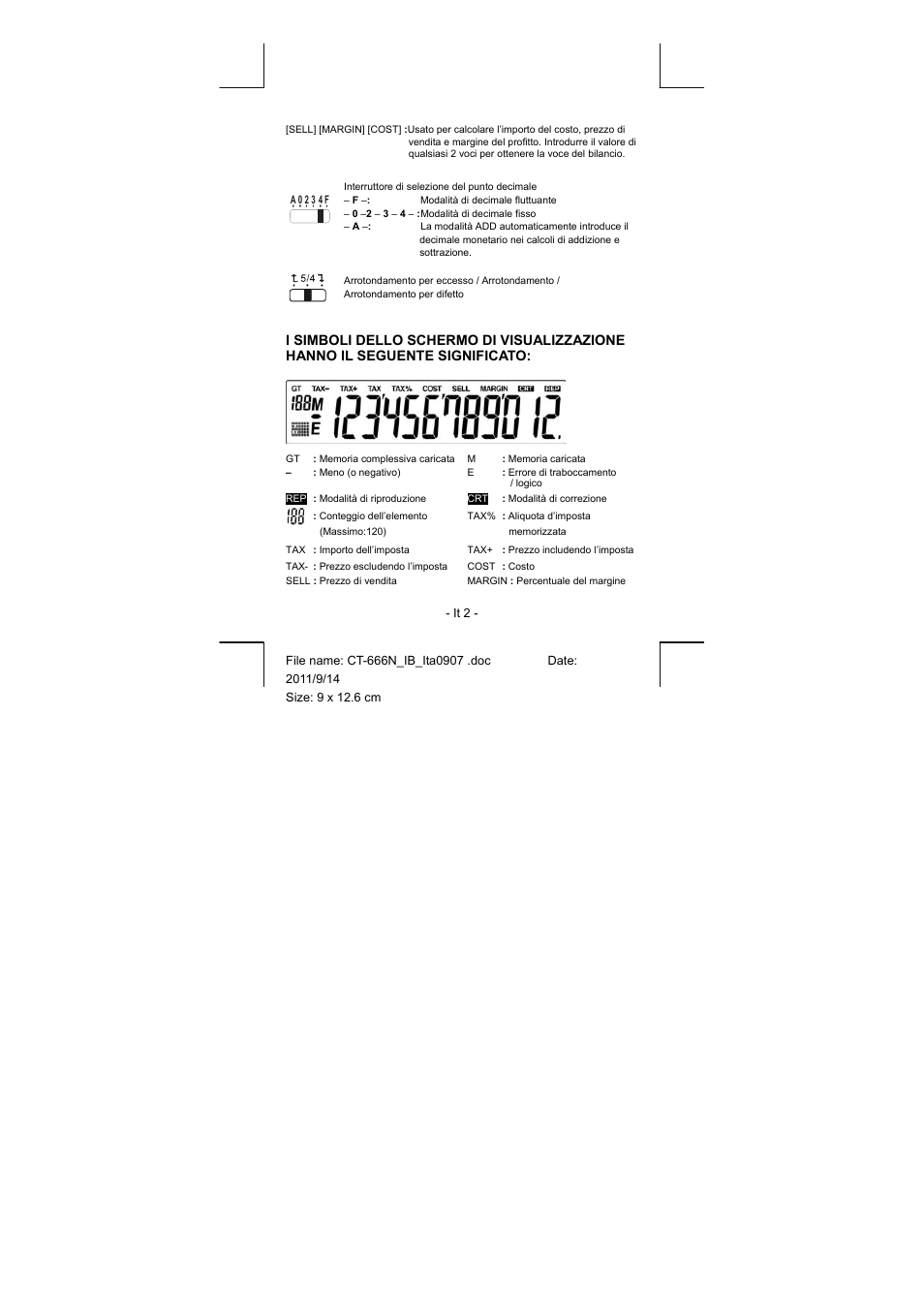 CITIZEN CT-666N User Manual | Page 13 / 45
