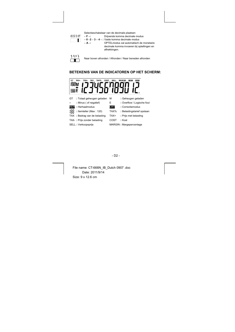 CITIZEN CT-666N User Manual | Page 15 / 45