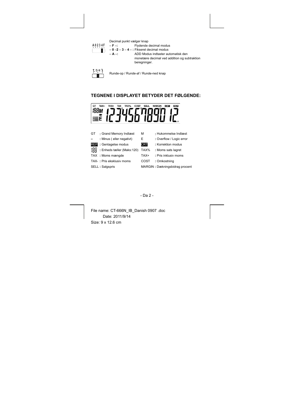 CITIZEN CT-666N User Manual | Page 17 / 45