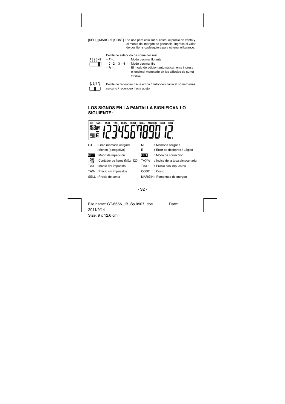 CITIZEN CT-666N User Manual | Page 5 / 45