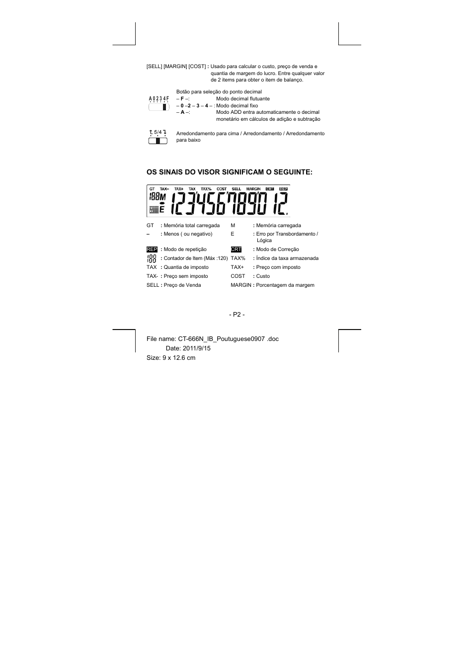 CITIZEN CT-666N User Manual | Page 7 / 45