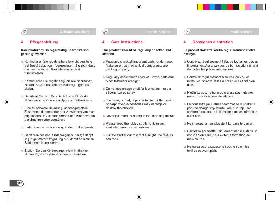 Britax B-Motion User Manual | Page 108 / 134