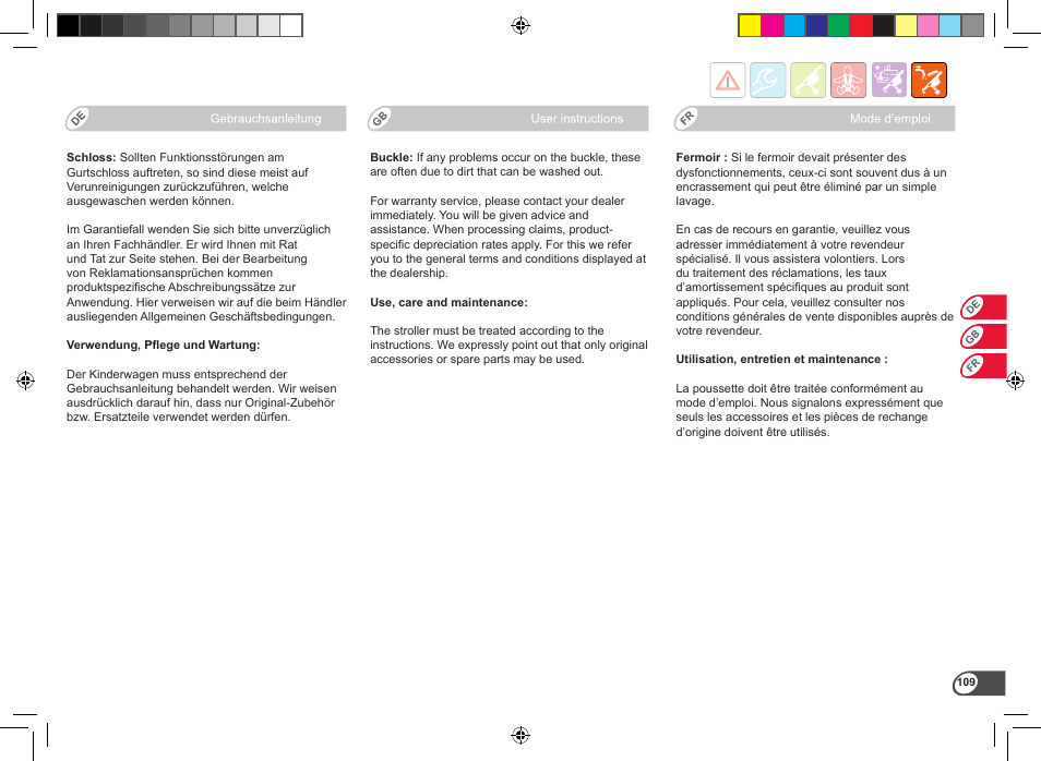 Britax B-Motion User Manual | Page 111 / 134