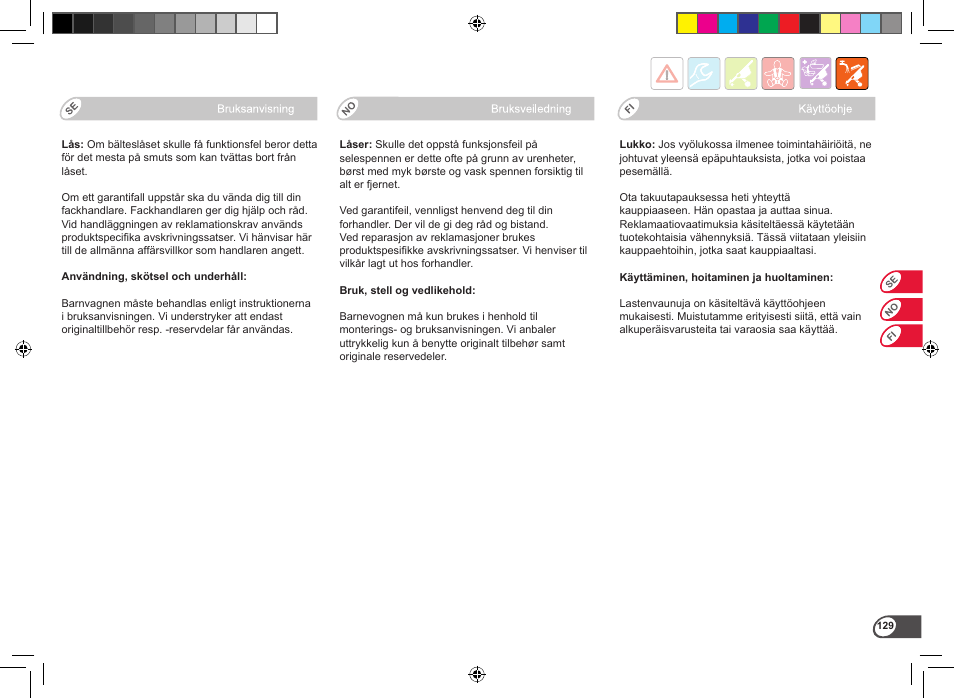 Britax B-Motion User Manual | Page 131 / 134