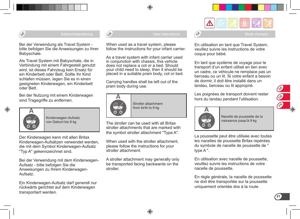 Britax B-Motion User Manual | Page 23 / 134