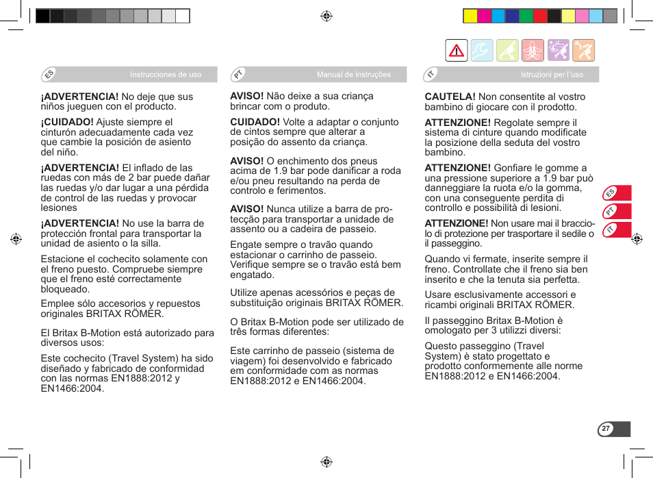 Britax B-Motion User Manual | Page 29 / 134