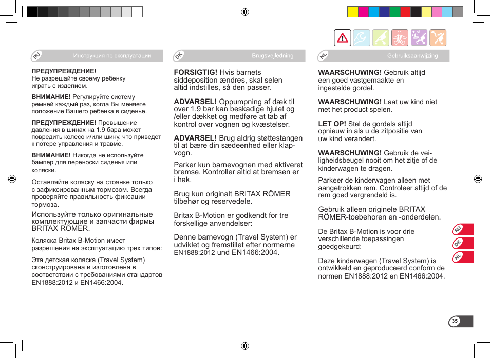 Britax B-Motion User Manual | Page 37 / 134