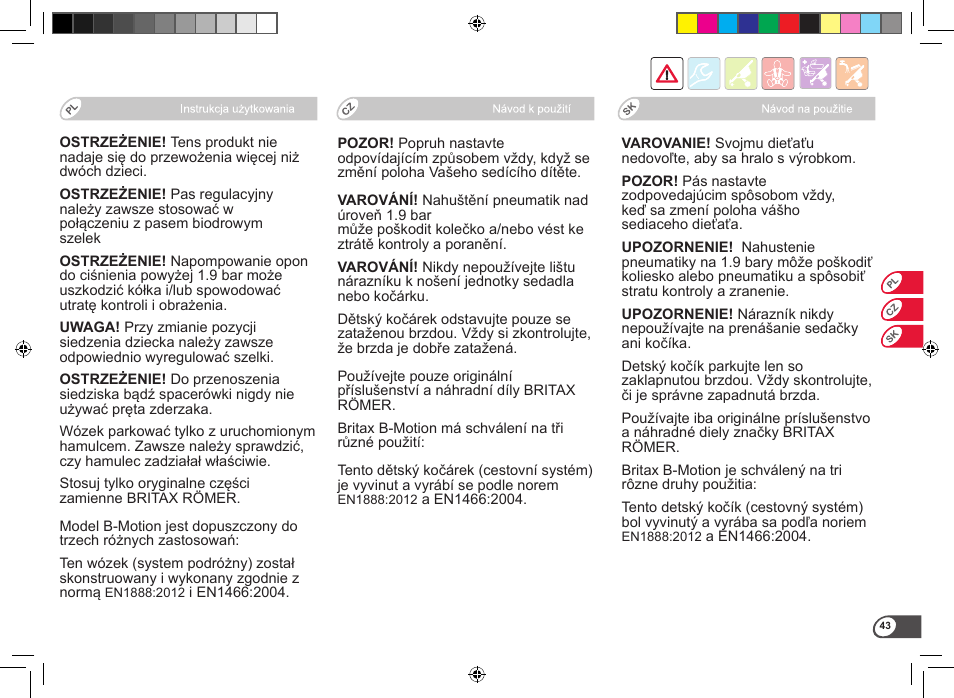 Britax B-Motion User Manual | Page 45 / 134