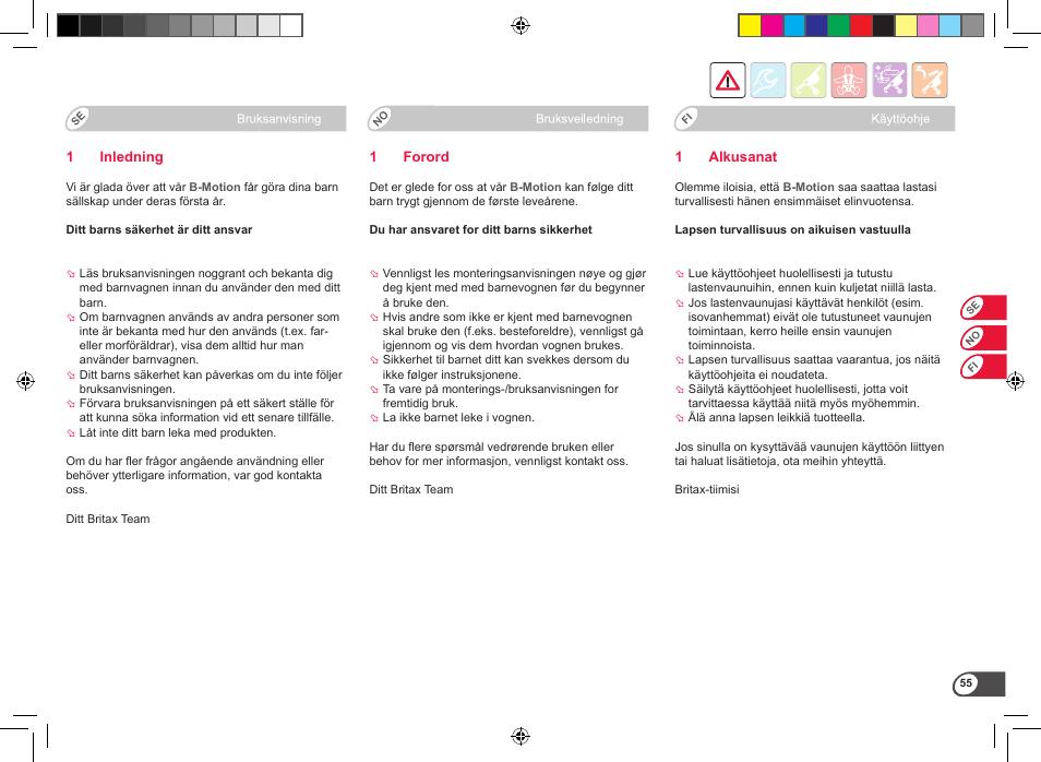 Britax B-Motion User Manual | Page 57 / 134