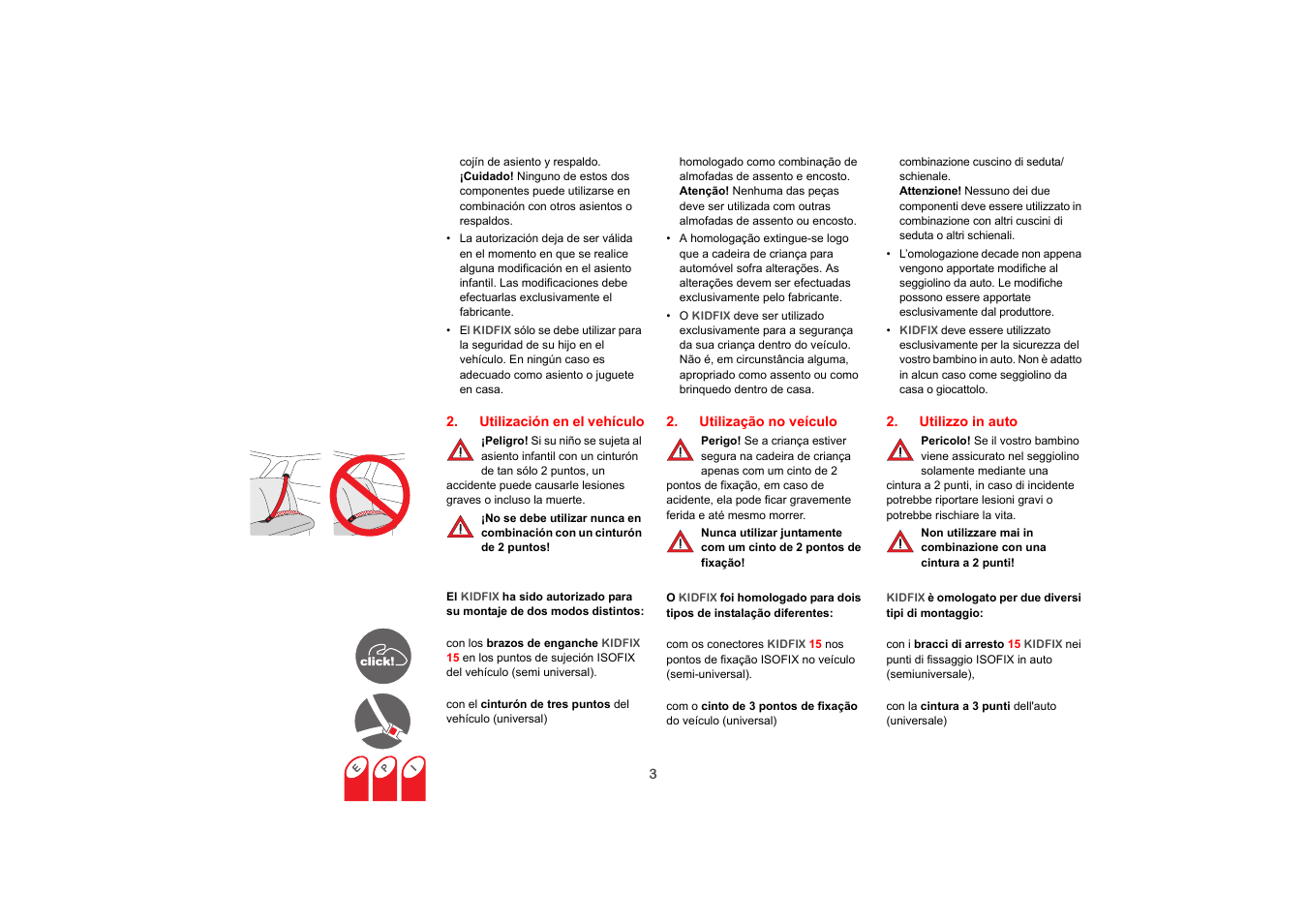 Britax KIDFIX User Manual | Page 31 / 83