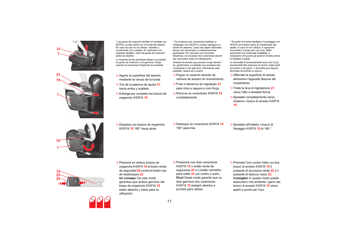 Britax KIDFIX User Manual | Page 39 / 83