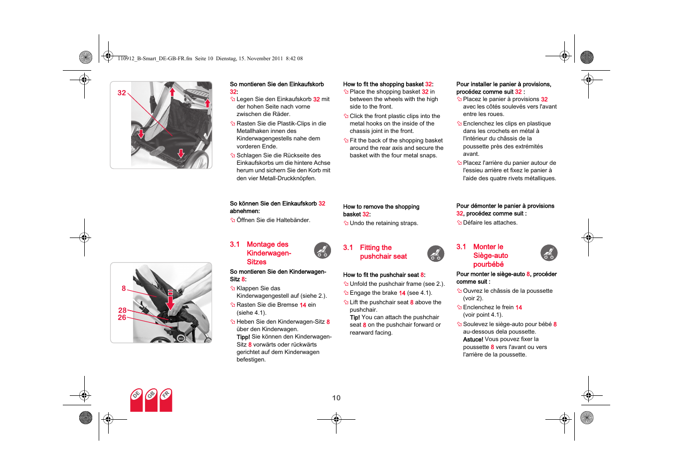 Britax B-SMART User Manual | Page 11 / 116