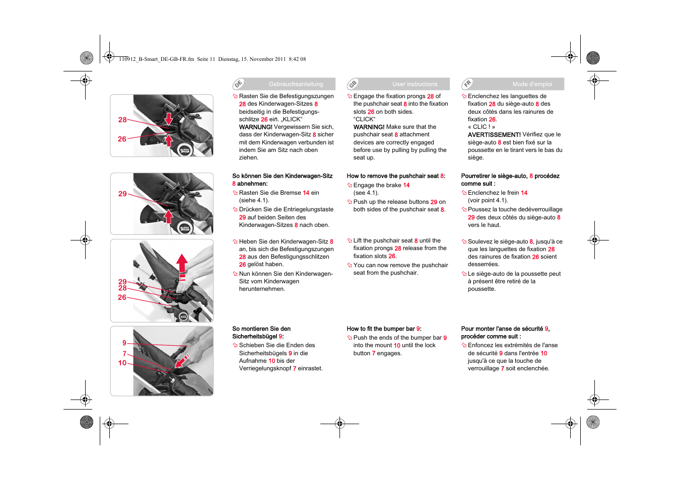 Britax B-SMART User Manual | Page 12 / 116