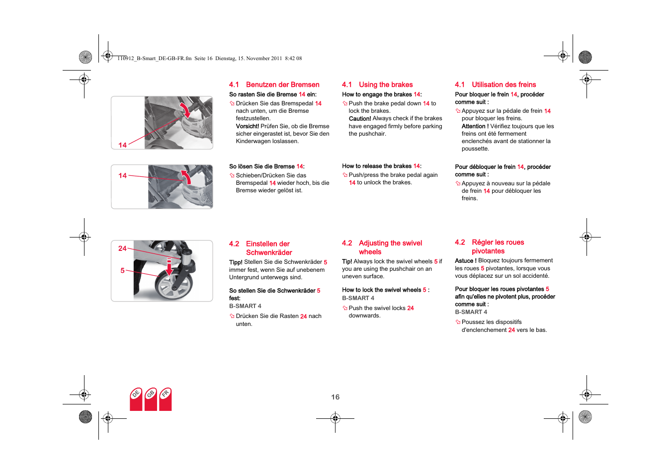 Britax B-SMART User Manual | Page 17 / 116