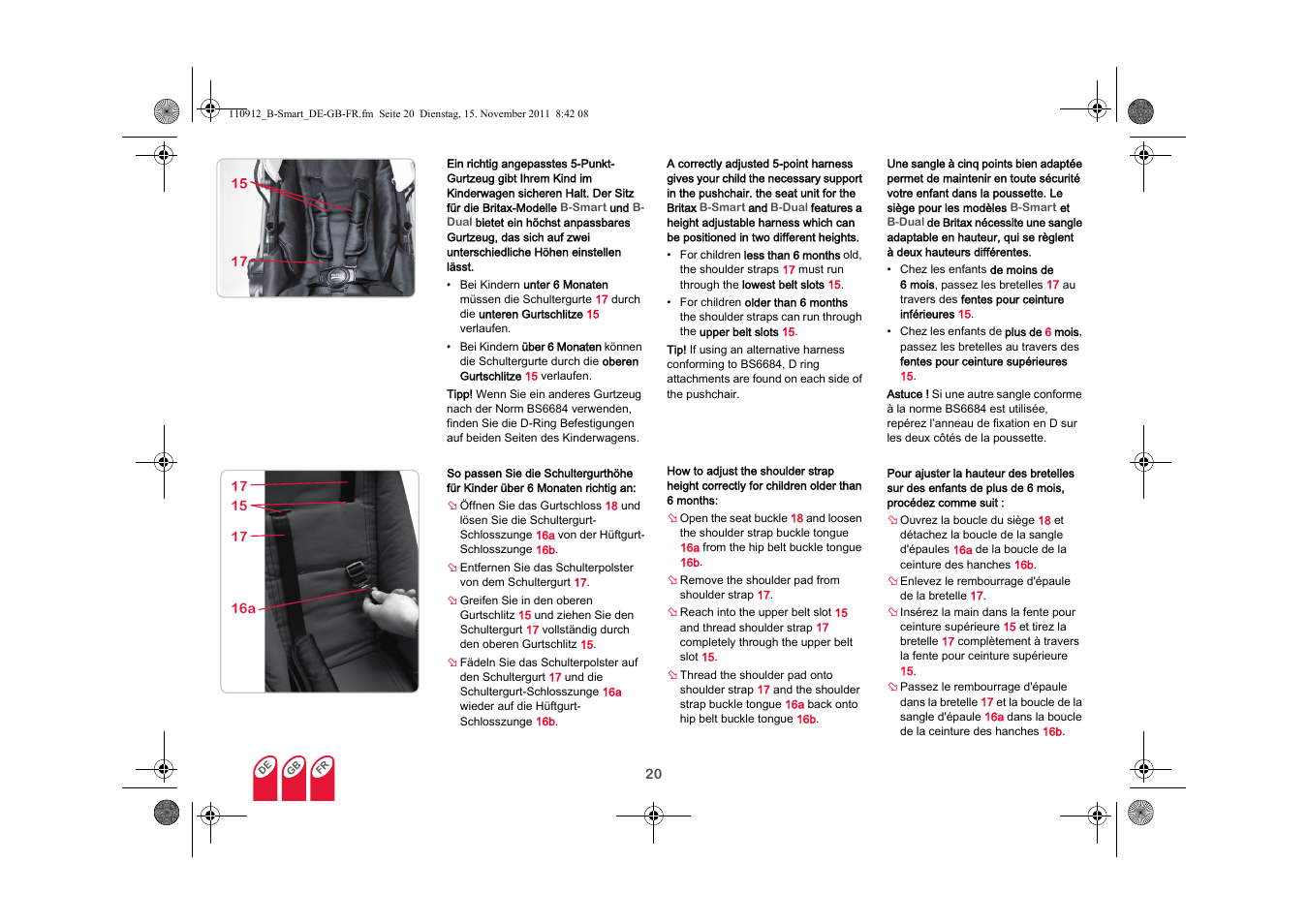 Britax B-SMART User Manual | Page 21 / 116