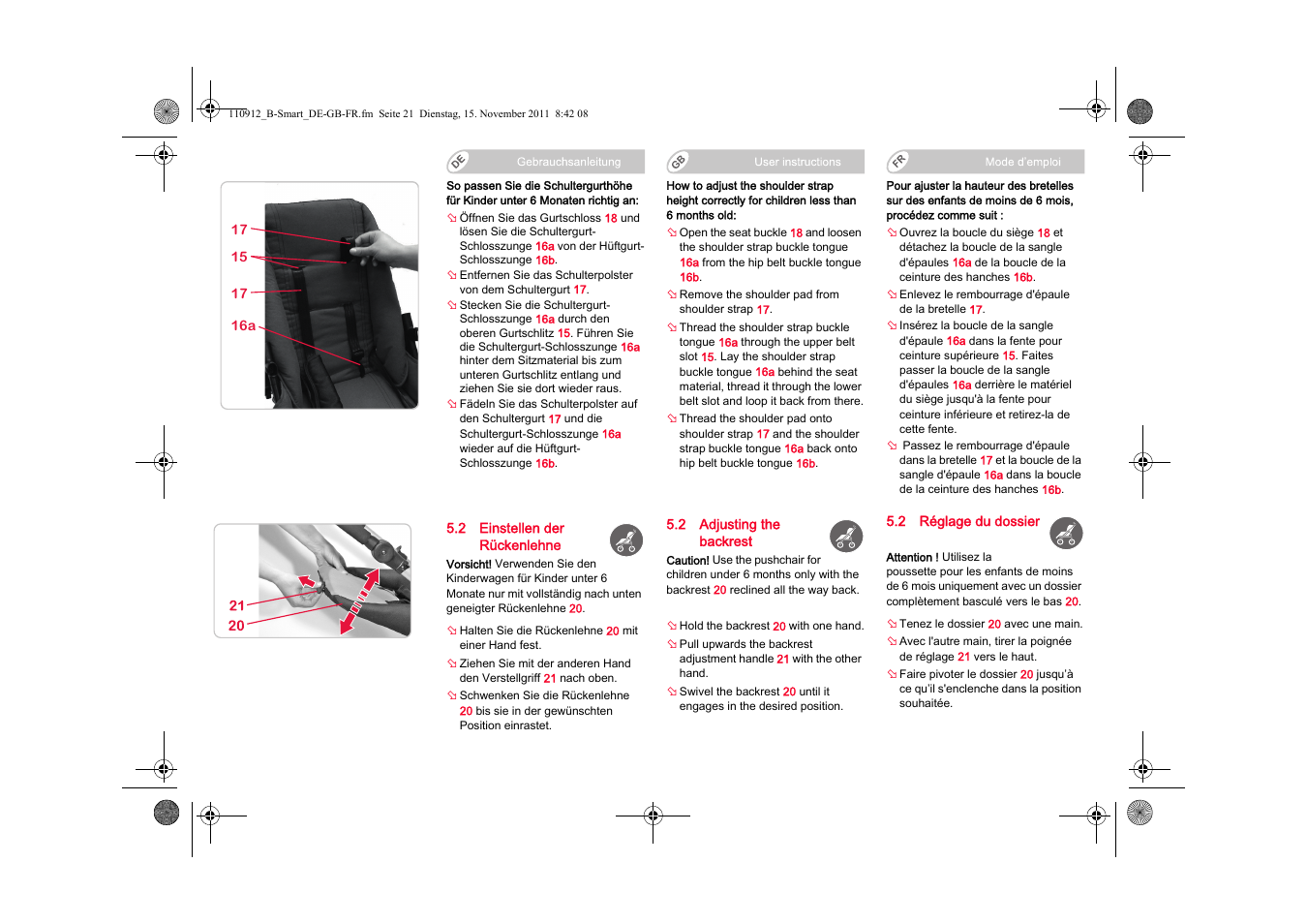 Britax B-SMART User Manual | Page 22 / 116