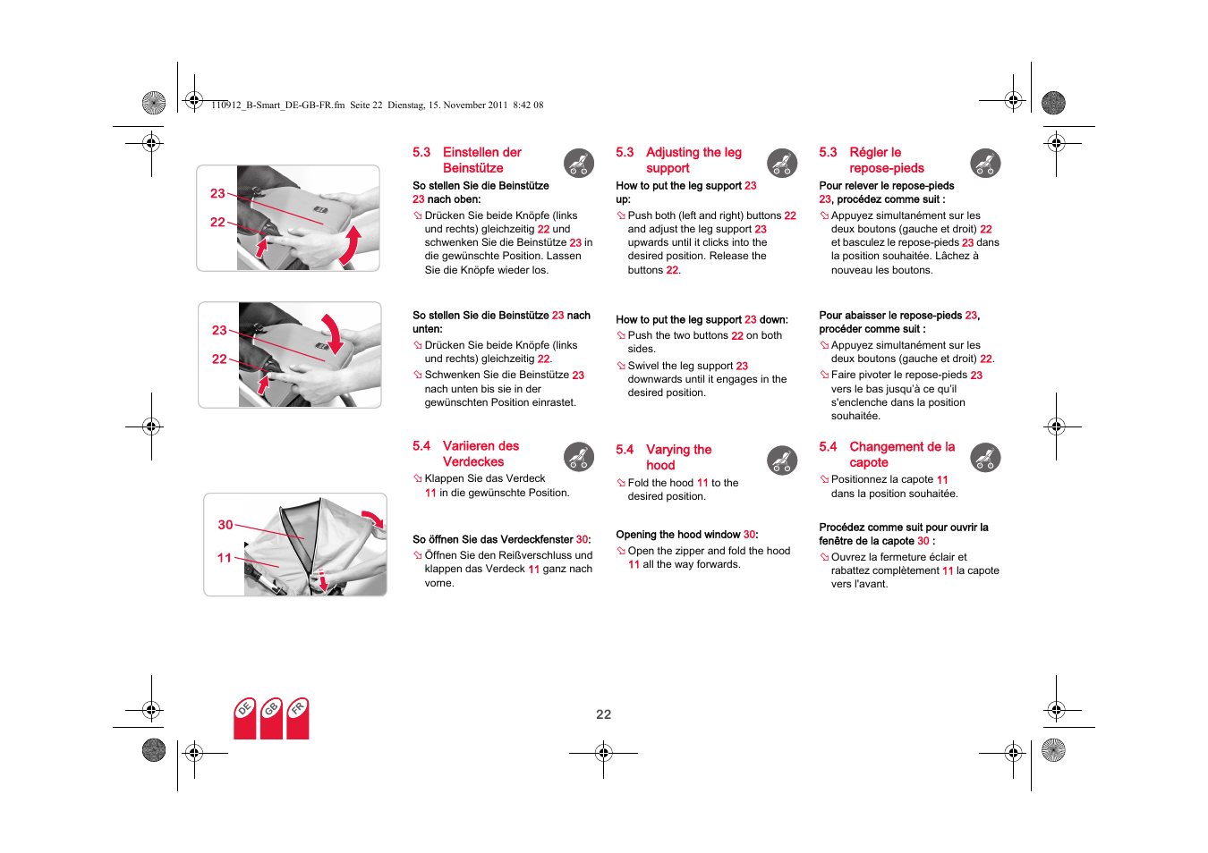 Britax B-SMART User Manual | Page 23 / 116