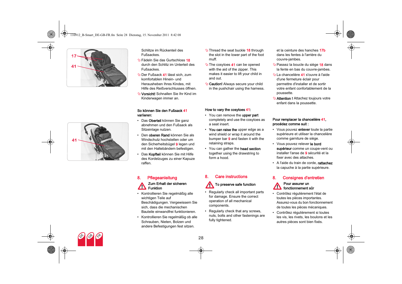 Britax B-SMART User Manual | Page 29 / 116