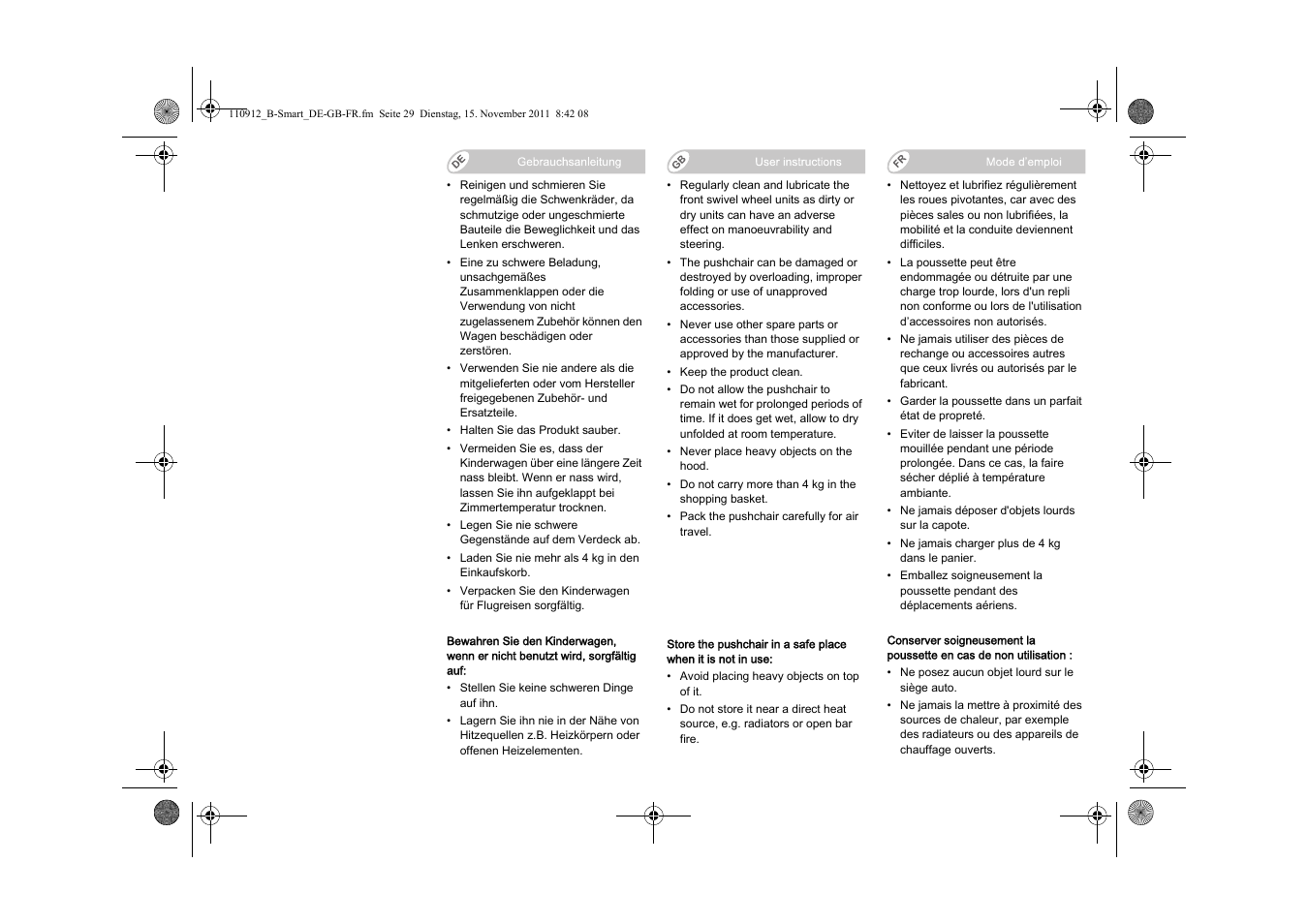 Britax B-SMART User Manual | Page 30 / 116