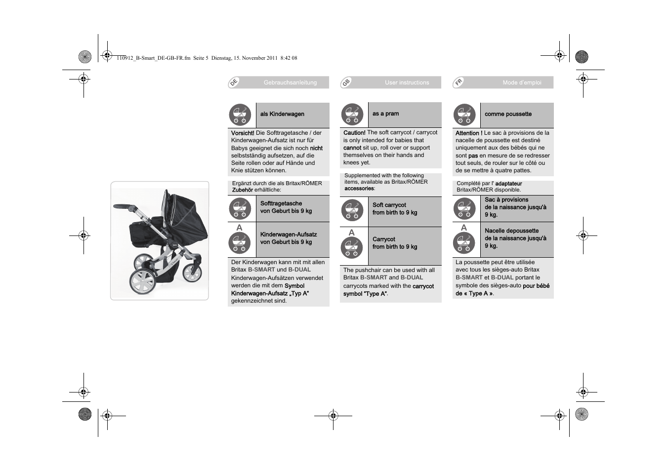 Britax B-SMART User Manual | Page 6 / 116