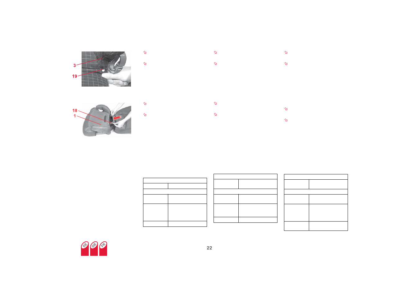 3 aufziehen des bezuges, Hinweise zur entsorgung, 3 re-fitting the cover | Notes regarding disposal, 3 remise en place de la housse, Remarques relatives à l’élimination | Britax KIDFIX SICT User Manual | Page 23 / 83