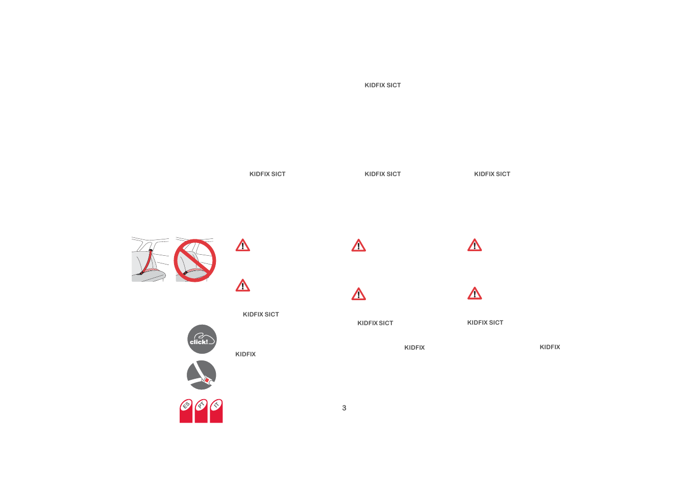 Utilizzo in auto, Utilização no veículo | Britax KIDFIX SICT User Manual | Page 31 / 83