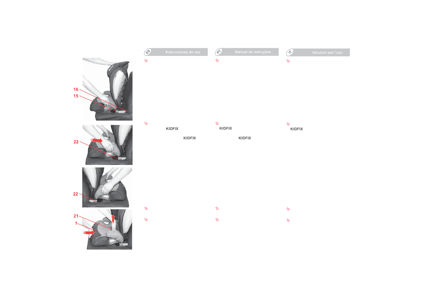 Britax KIDFIX SICT User Manual | Page 40 / 83