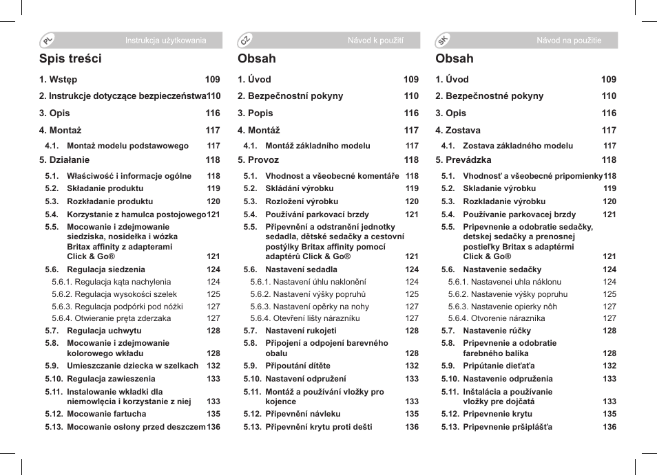 Britax Affinity User Manual | Page 110 / 218